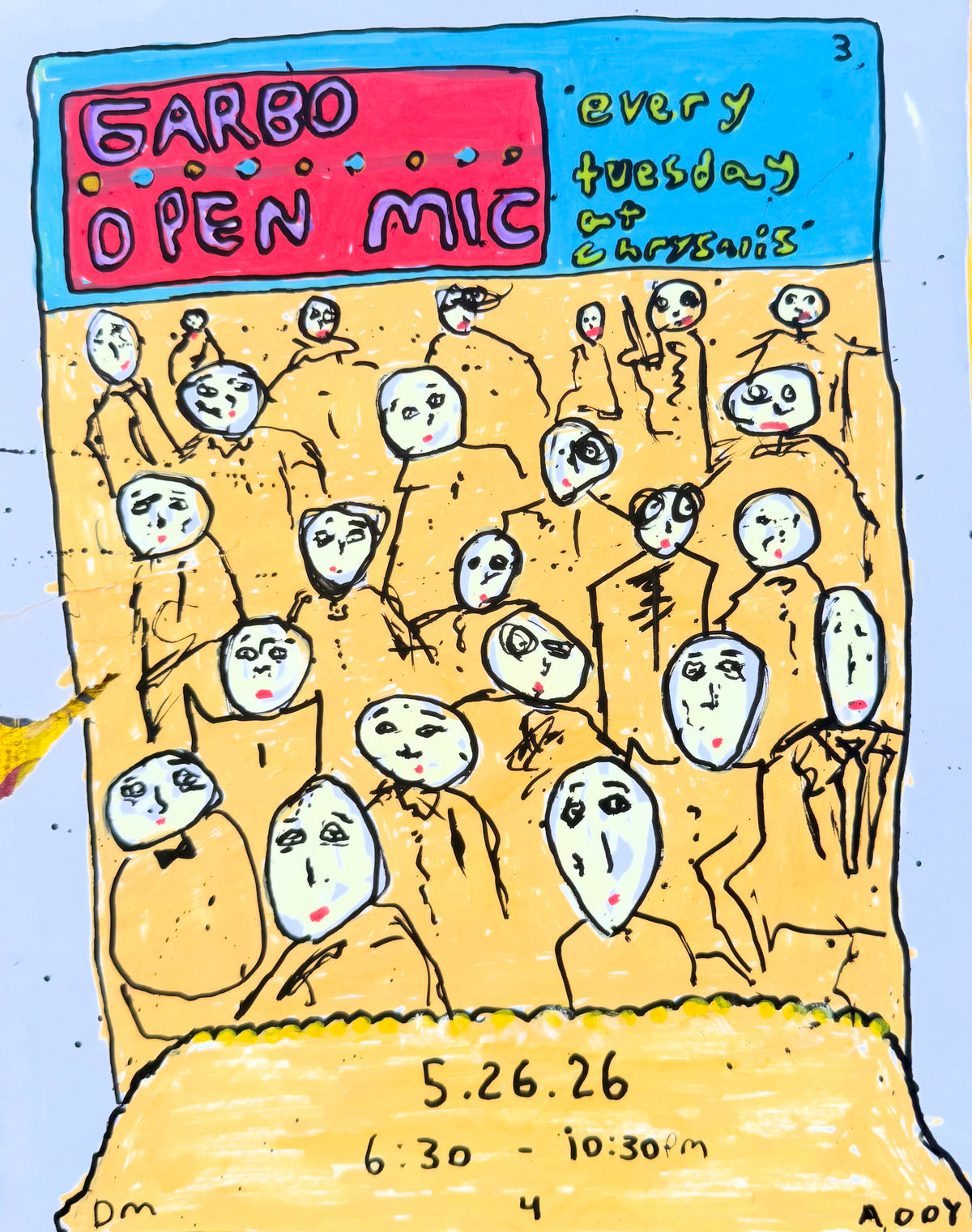 flyer for open mic